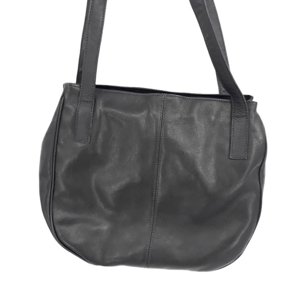 Cassis Genuine Leather Black Shoulder Bag Braided‎ - Picture 5 of 17